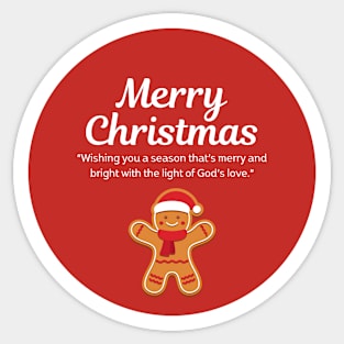 Merry Christmas Round Sticker 46 Sticker